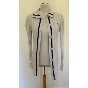 La Coste Womens Cardigan Sweater long sleeve Size 38 S